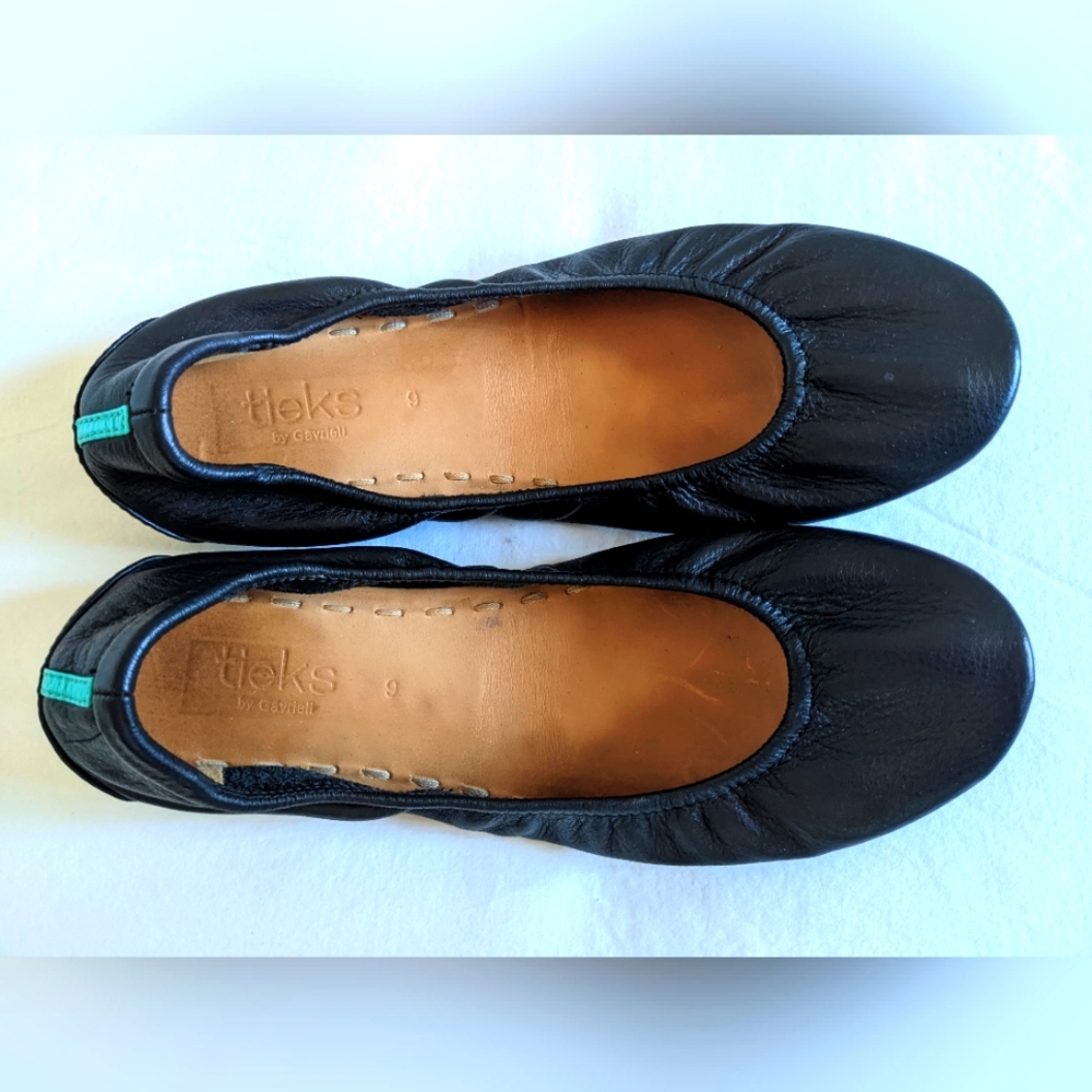 Matte Black Leather Tieks Ballet Flats by Gavrieli